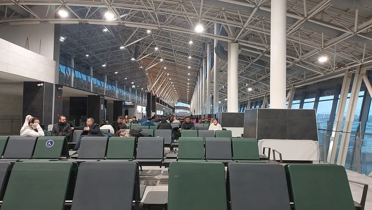 Passenger waiting lounge in Kayseri Airport's domestic terminal